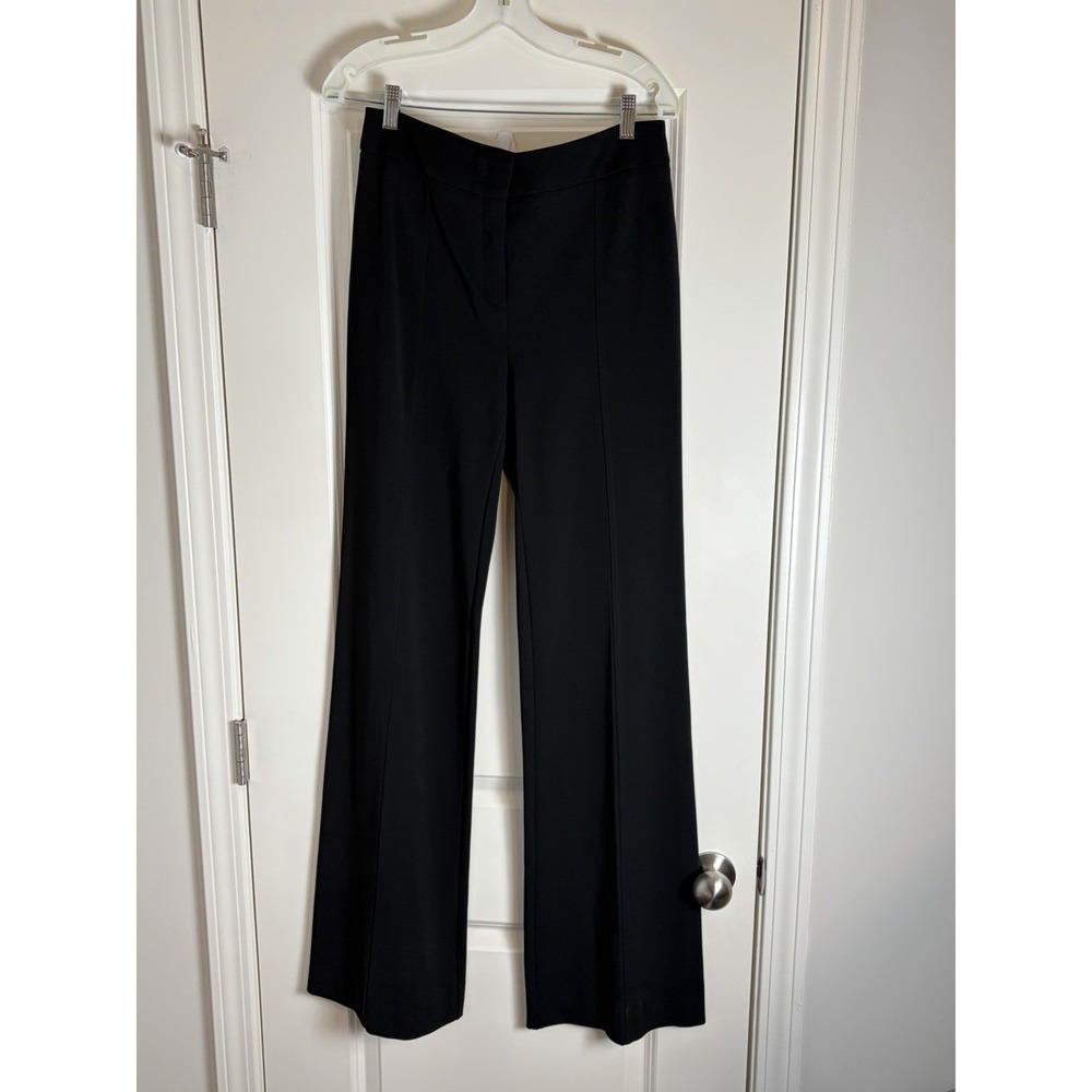 Derek Lam Black Wide-Leg Front Seam Detail Pants, Size Italy 44/US 8